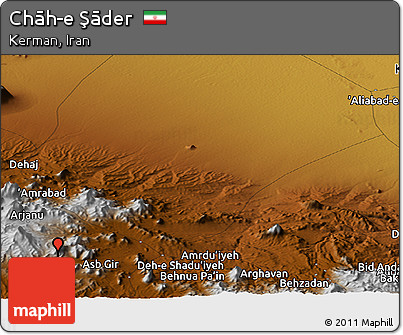 Physical Panoramic Map of Chāh-e Şāder