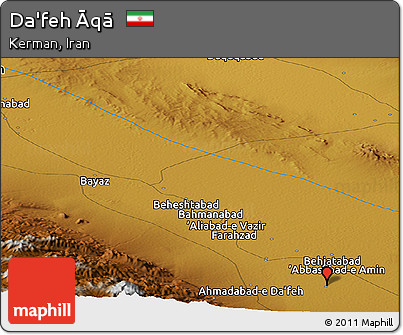 Physical Panoramic Map of Da'feh Āqā