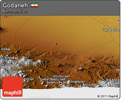Physical Panoramic Map of Godaneh