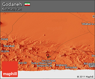 Political Panoramic Map of Godaneh