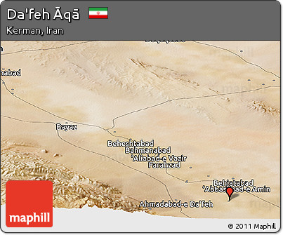 Satellite Panoramic Map of Da'feh Āqā