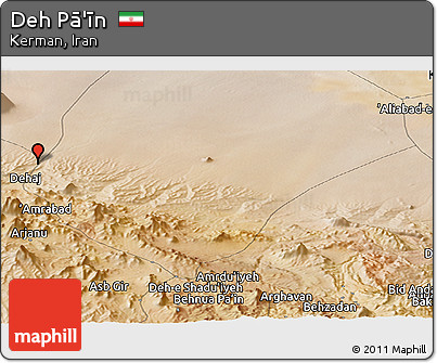 Satellite Panoramic Map of Deh Pā'īn