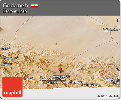 Satellite Panoramic Map of Godaneh