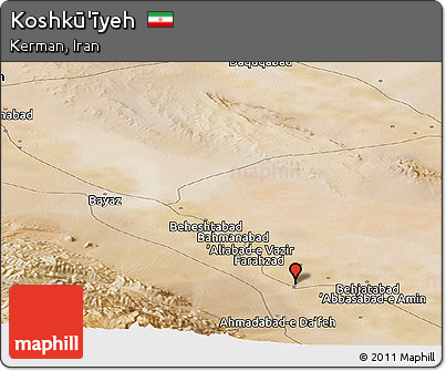 Satellite Panoramic Map of Koshkū'īyeh