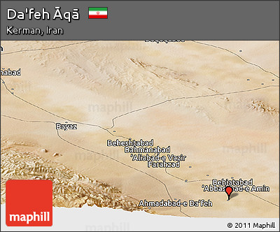 Satellite Panoramic Map of Da'feh Āqā