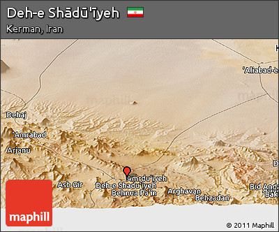 Satellite Panoramic Map of Deh-e Shādū'īyeh