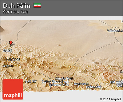 Satellite Panoramic Map of Deh Pā'īn