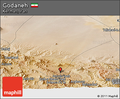 Satellite Panoramic Map of Godaneh