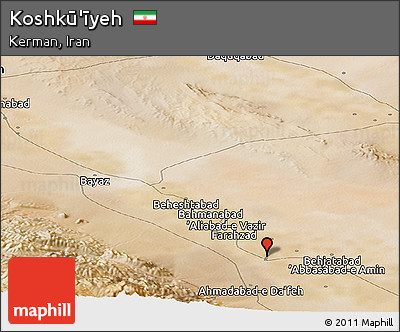 Satellite Panoramic Map of Koshkū'īyeh