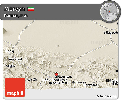 Shaded Relief Panoramic Map of Mūreyn