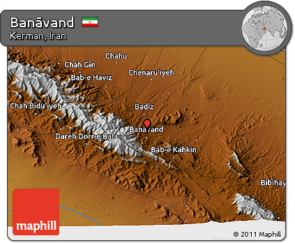 Physical 3D Map of Banāvand