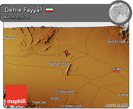 Physical 3D Map of Deh-e Fayyāẕ