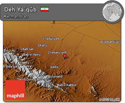 Physical 3D Map of Deh Ya`qūb