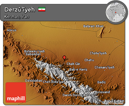 Physical 3D Map of Derzū'īyeh