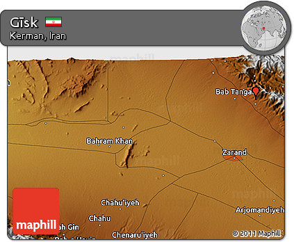 Physical 3D Map of Gīsk