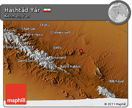 Physical 3D Map of Hashtād Yār