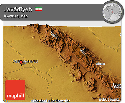 Physical 3D Map of Javādīyeh