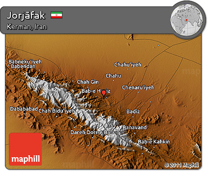 Physical 3D Map of Jorjāfak