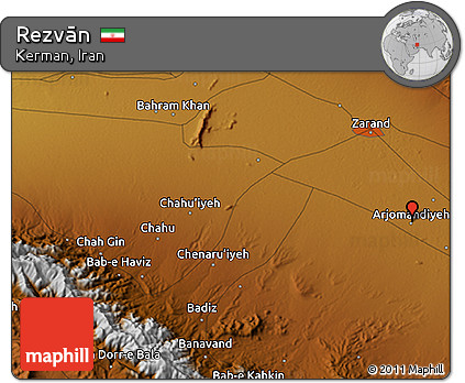 Physical 3D Map of Rezvān