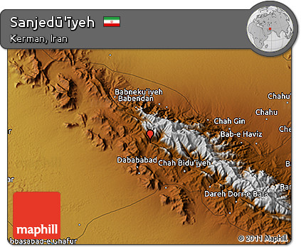 Physical 3D Map of Sanjedū'īyeh