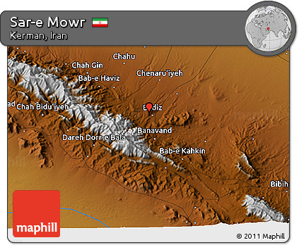 Physical 3D Map of Sar-e Mowr