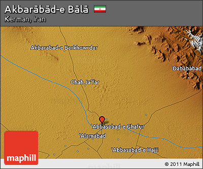 Physical 3D Map of Akbarābād-e Bālā