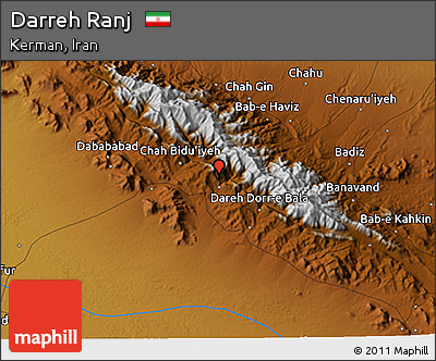 Physical 3D Map of Darreh Ranj
