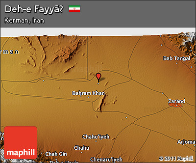 Physical 3D Map of Deh-e Fayyāẕ