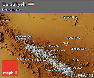 Physical 3D Map of Derzū'īyeh