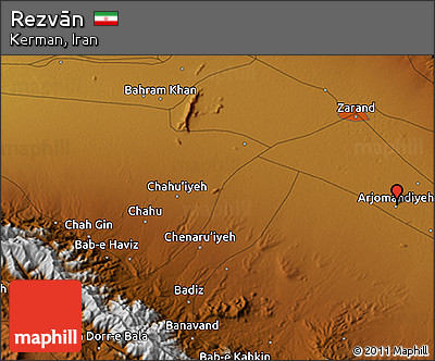 Physical 3D Map of Rezvān