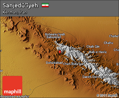 Physical 3D Map of Sanjedū'īyeh