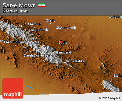 Physical 3D Map of Sar-e Mowr