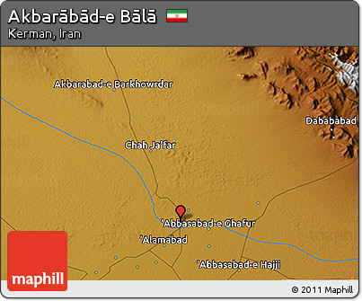 Physical 3D Map of Akbarābād-e Bālā