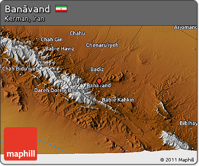 Physical 3D Map of Banāvand
