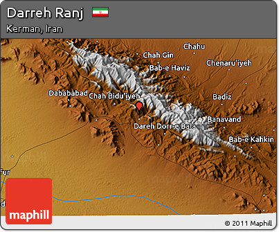 Physical 3D Map of Darreh Ranj