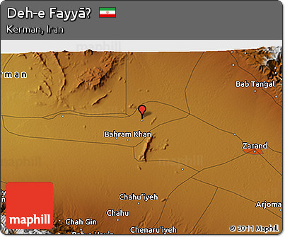 Physical 3D Map of Deh-e Fayyāẕ