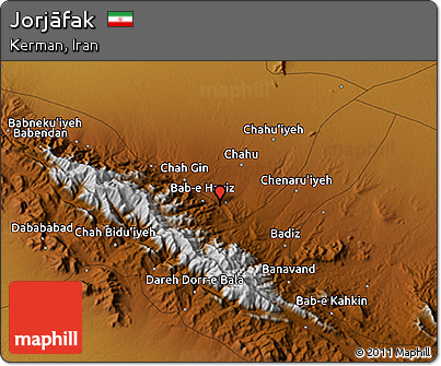 Physical 3D Map of Jorjāfak