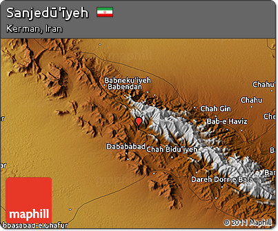 Physical 3D Map of Sanjedū'īyeh