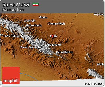 Physical 3D Map of Sar-e Mowr