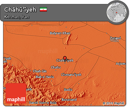 Political 3D Map of Chāhū'īyeh