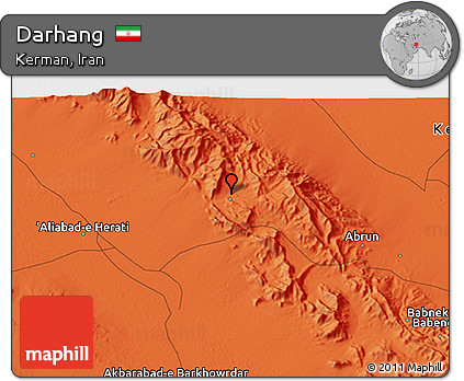 Political 3D Map of Darhang
