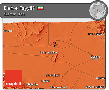 Political 3D Map of Deh-e Fayyāẕ