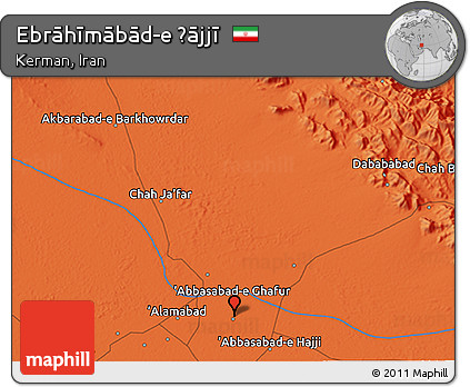 Political 3D Map of Ebrāhīmābād-e Ḩājjī