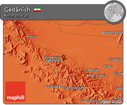 Political 3D Map of Gedānīsh
