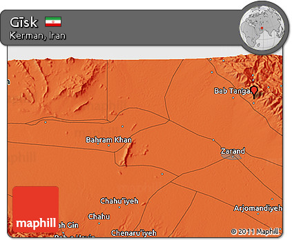 Political 3D Map of Gīsk