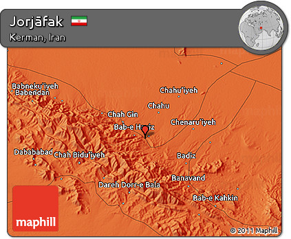 Political 3D Map of Jorjāfak