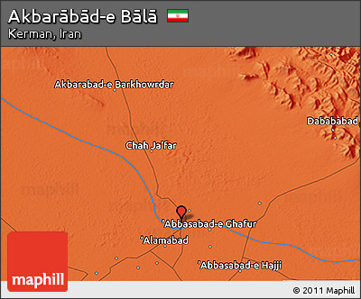Political 3D Map of Akbarābād-e Bālā