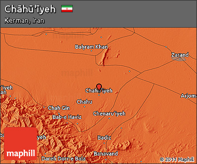Political 3D Map of Chāhū'īyeh