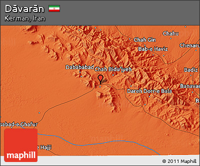 Political 3D Map of Dāvarān