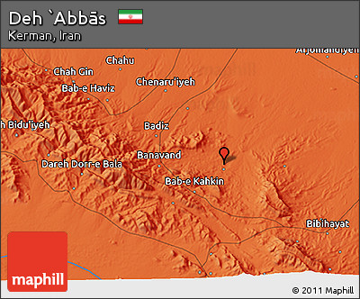 Political 3D Map of Deh `Abbās